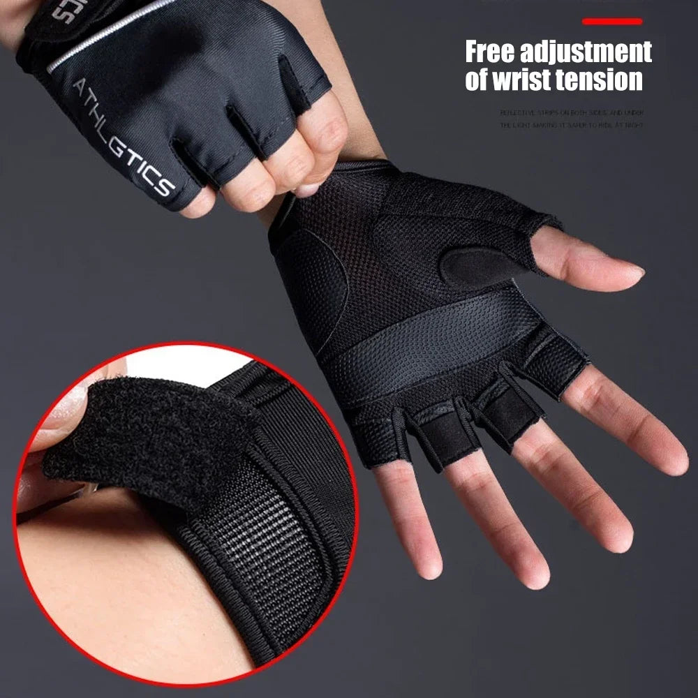 1Pair Breathable Cycling Gloves Workout Gym Gloves for Men Women